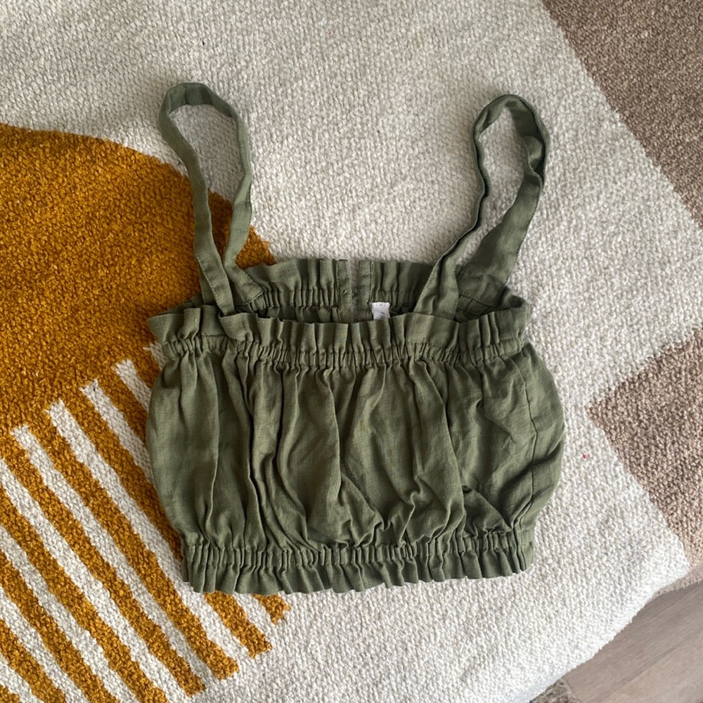 Free The Label (Now Free The Edit) 100% Linen Crop Top
